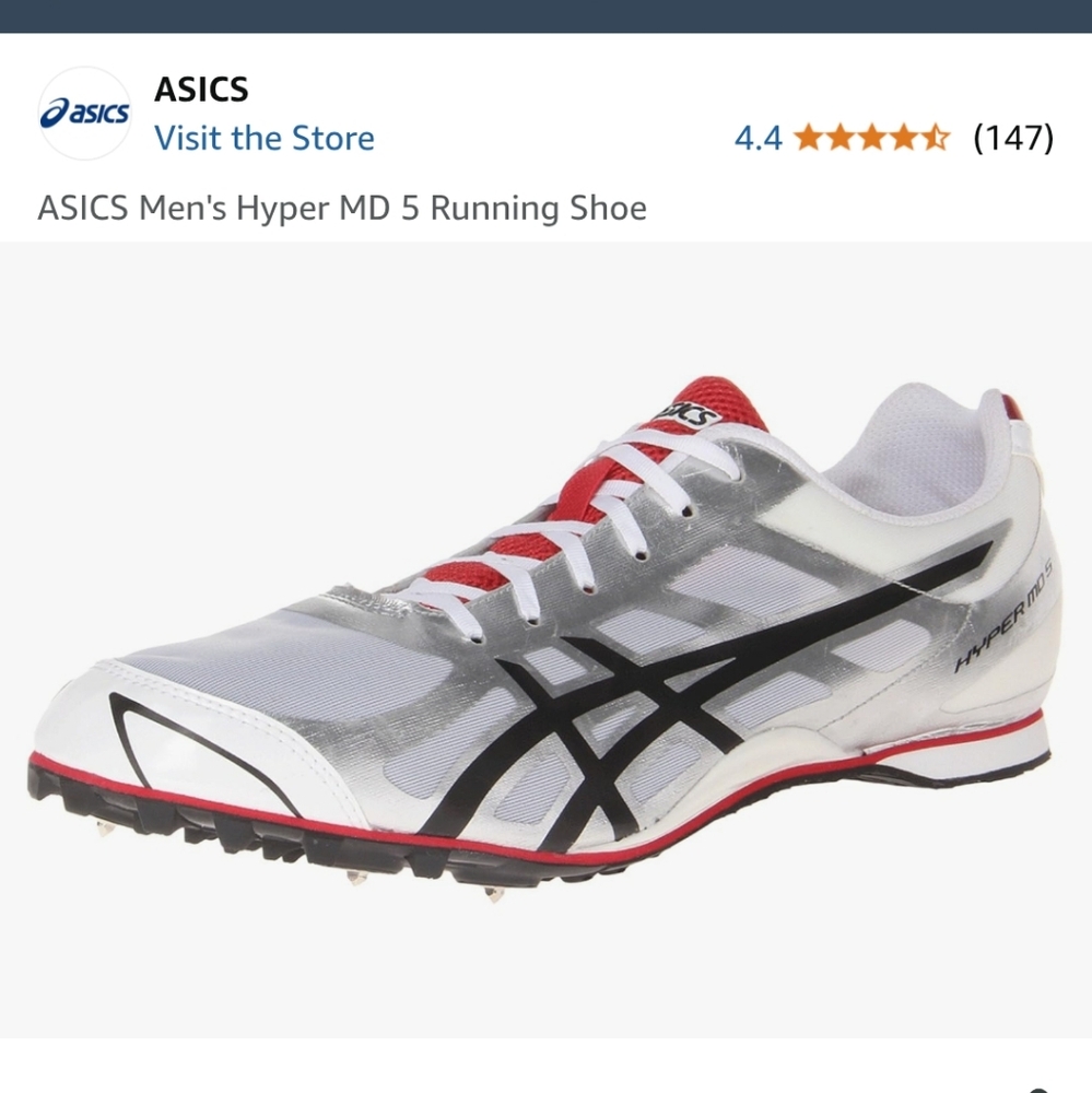 ASICS Men's Hyper MD 5 Running Shoe Size 11 New With Spikes
